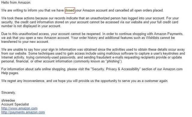 Amazon banned account