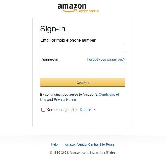 Amazon Vendor Central