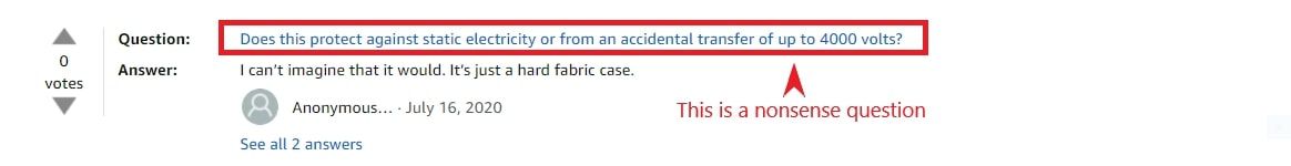 Nonsense question example