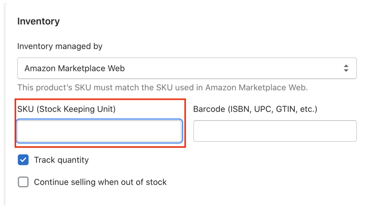Connecting Amazon and Shopify accounts. Step 4b