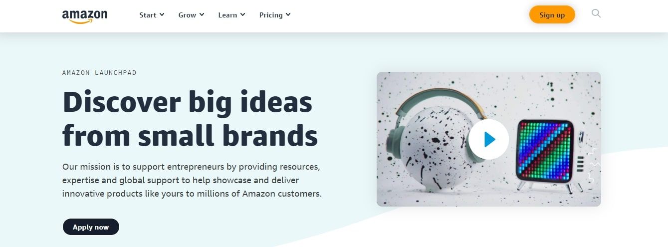 Amazon Launchpad program page