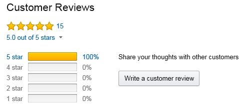 How does a 5-star review on Amazon look