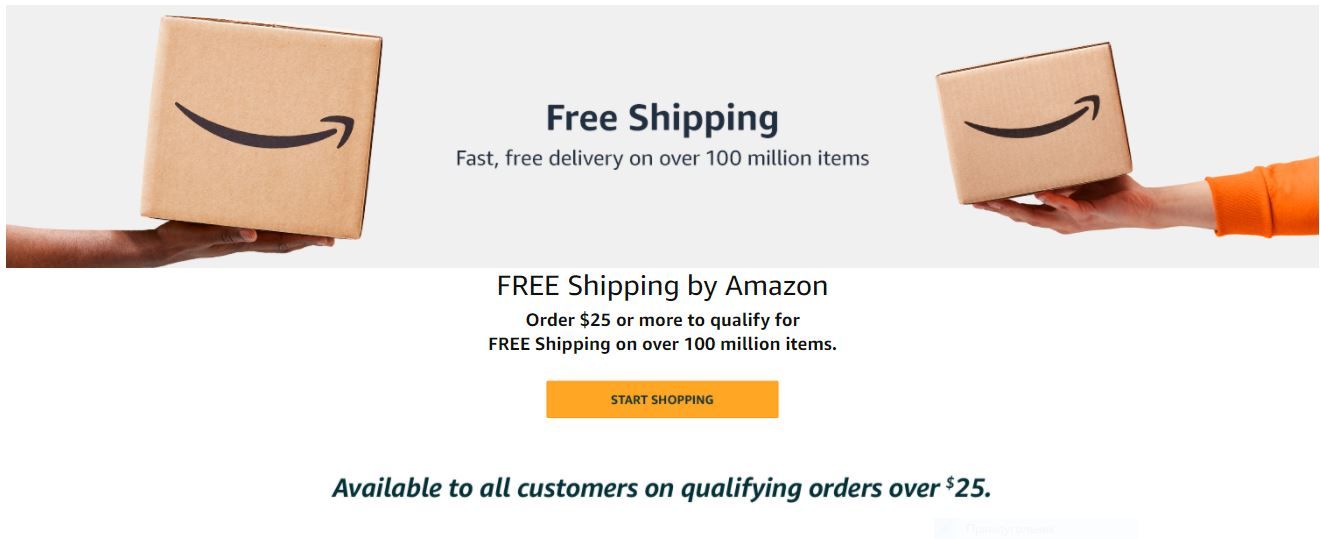 is amazon shipping free over 25 dollars