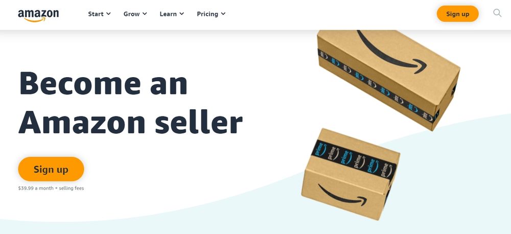 'Become an Amazon seller' sign-in page
