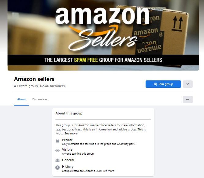 Amazon Sellers Facebook group