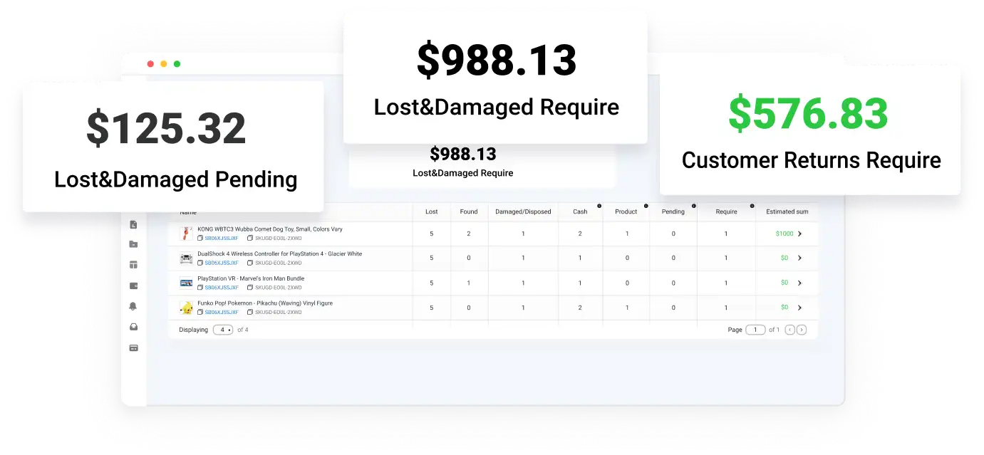 SageSeller’s Reimbursement Dashboard shows how much money Amazon owes a seller