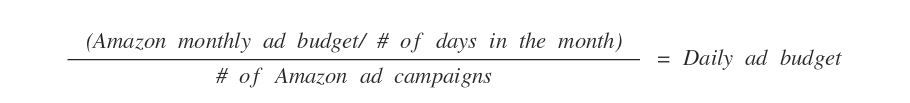 Daily ad budget formula